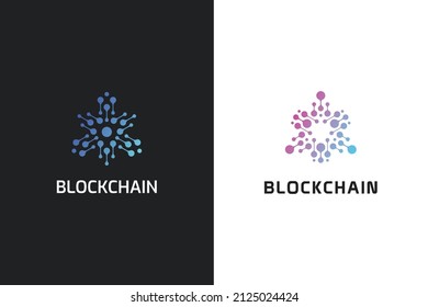 Abstract Digital Cryptocurrency Business Logo. Blockchain Exchange Digital Wallet and Money Electronic. Trust Future Payment Internet. svg