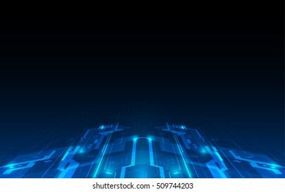 fondo abstracto del diseño de la perspectiva de la innovación en tecnología digital de sistemas informáticos
