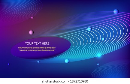 Abstract digital design with flowing particles. Modern technology landscape  background.Vector illustration