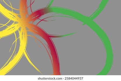 Abstract digital design with unique motifs and expressive brush effects. This illustration is suitable for branding elements, backgrounds, or digital art.