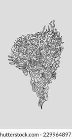abstract digital design work with nature theme 070520232122