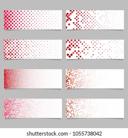 Abstract digital diagonal rounded square pattern banner background template set