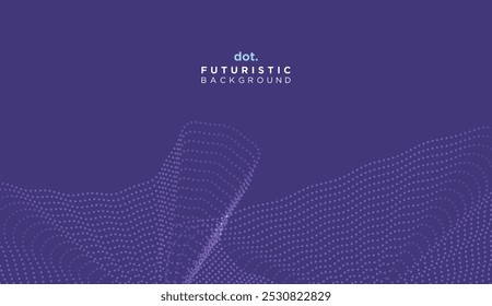 Abstrakter digitaler Wellenpartikelhintergrund mit fließenden Punkten. Futuristische geometrische Technologie Linie Welle Halbton gepunktete Hintergrund Konzept für Wissenschaft, Musik Cover, Website, Header, Präsentation, Banner