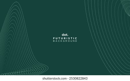 Abstrakter digitaler Wellenpartikelhintergrund mit fließenden Punkten. Futuristische geometrische Technologie Linie Welle Halbton gepunktete Hintergrund Konzept für Wissenschaft, Musik Cover, Website, Header, Präsentation, Banner