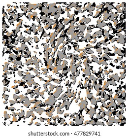 Abstract digital drawing, spreads to the center spot on a white background gray paint, yellow and black. Great for scrapbooking, wrapping paper, covers, digital printing.
