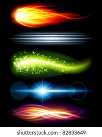 Abstract digital effect set for design. Vector illustration Eps 10.