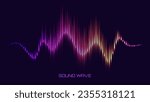 Abstract Digital EQ Equalizer. Sound Wave Design Element. Speaking Sound Wave Vector Illustration. Artificial Intelligence AI Assistant Voice Visualization.