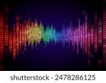 Abstract Digital EQ Equalizer. Sound Wave Design Element. Speaking Sound Wave Vector Illustration. Artificial Intelligence AI Assistant Voice Visualization