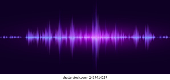 Abstract Digital EQ Equalizer. Sound Wave Design Element. Speaking Sound Wave Vector Illustration. Artificial Intelligence AI Assistant Voice Visualization.