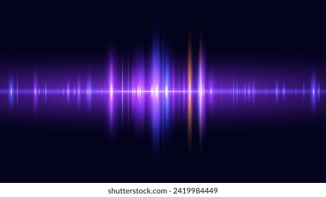 Abstract Digital EQ Equalizer. Sound Wave Design Element. Speaking Sound Wave Vector Illustration. Artificial Intelligence AI Assistant Voice Visualization.