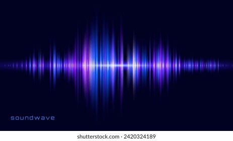 Abstract Digital EQ Equalizer. Sound Wave Design Element. Speaking Sound Wave Vector Illustration. Artificial Intelligence AI Assistant Voice Visualization.