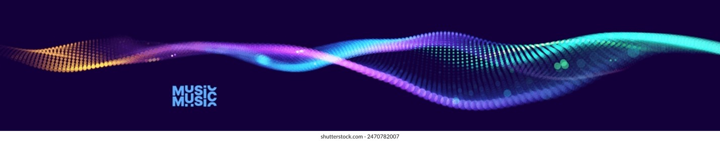 Abstract Digital EQ Equalizer. Sound Wave Design Element. Speaking Sound Wave Vector Illustration. Artificial Intelligence AI Assistant Voice Visualization.