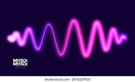 Abstract Digital EQ Equalizer. Sound Sin Wave Design Element. Speaking Sound Wave Vector Illustration. Artificial Intelligence AI Assistant Voice Visualization.