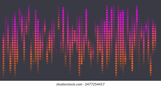 Abstract Digital EQ Equalizer. Sound Wave Design Element. Speaking Sound Wave Vector Illustration. Artificial Intelligence AI Assistant Voice Visualization.