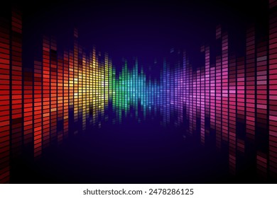 Abstract Digital EQ Equalizer. Sound Wave Design Element. Speaking Sound Wave Vector Illustration. Artificial Intelligence AI Assistant Voice Visualization