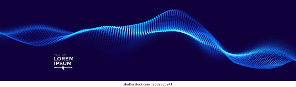 Abstract Digital EQ Equalizer. Sound Wave Design Element. Speaking Sound Wave Vector Illustration. Artificial Intelligence AI Assistant Voice Visualization.