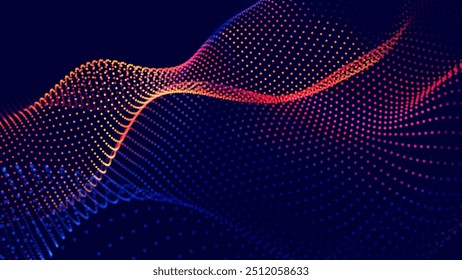 Abstract Digital EQ Equalizer. Sound Wave Design Element. Speaking Sound Wave Vector Illustration. Artificial Intelligence AI Assistant Voice Visualization.