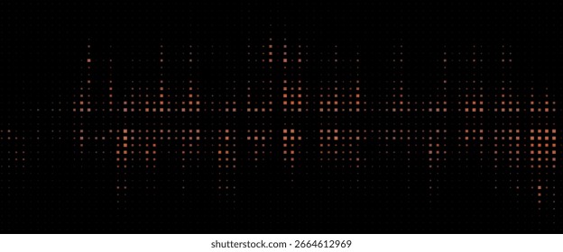 Abstrakter digitaler EQ-Entzerrer. Sound Wave Design Element. Sprechende Klangwellen-Vektorgrafik. Künstliche Intelligenz KI Assistant Voice Visualization.
