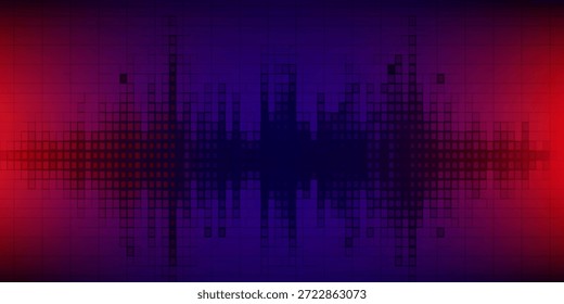 Abstract Digital EQ Equalizer. Sound Wave Design Element. Speaking Sound Wave Vector Illustration. Eps10