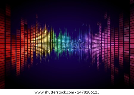 Abstract Digital EQ Equalizer. Sound Wave Design Element. Speaking Sound Wave Vector Illustration. Artificial Intelligence AI Assistant Voice Visualization