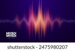 Abstract Digital EQ Music Equalizer. Sound Wave Design Element. Speaking Sound Wave Vector Illustration. Artificial Intelligence AI Assistant Voice Visualization.