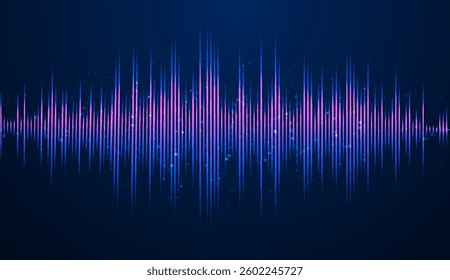 Abstract Digital EQ Music Equalizer. Sound Wave Design Element. Speaking Sound Wave Vector Illustration. Voice Visualization.