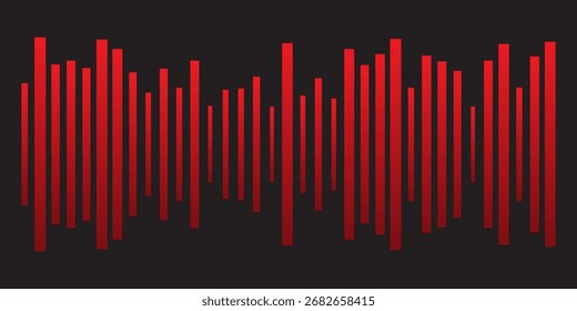 Abstract Digital EQ Music Equalizer. Sound Wave Design Element. Speaking Sound Wave Vector Illustration. Artificial Intelligence AI Assistant Voice Visualization.