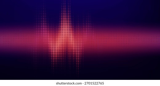 Abstrakter Digital EQ Music Equalizer. Sound Wave Design Element. Sprechende Klangwellen-Vektorgrafik. Künstliche Intelligenz KI Assistant Voice Visualization.