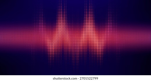 EQ Digital EQ Music Equalizer. Elemento de design de onda sonora. Falando Ilustração De Vetor De Onda Sonora. Inteligência artificial AI Assistente de visualização de voz.