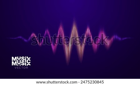 Abstract Digital EQ Music Equalizer. Sound Wave Design Element. Speaking Sound Wave Vector Illustration. Artificial Intelligence AI Assistant Voice Visualization.