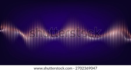 Abstract Digital EQ Music Equalizer. Sound Wave Design Element. Speaking Sound Wave Vector Illustration. Artificial Intelligence AI Assistant Voice Visualization.