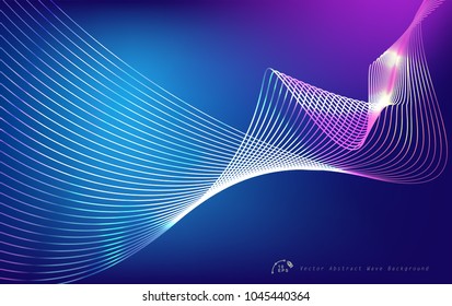 Abstract digital equalizer, sound wave pattern element. Vector illustration for tech futuristic innovation concept background.