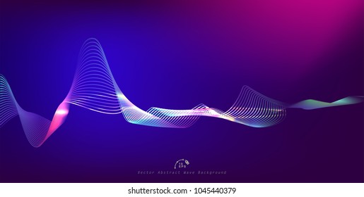 Abstract digital equalizer, sound wave pattern element. Vector illustration for tech futuristic innovation concept background.