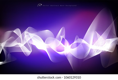Abstract digital equalizer, sound wave pattern element. Vector illustration for tech futuristic innovation concept background.