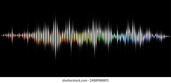 Abstract digital equalizer sound wave. Design element speaking sound wave isolated vector illustration