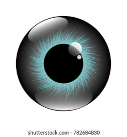 Abstract digital eye, symbol icon isolate on white background. Security technology and surveillance. Design element. stylized technology eye, Futuristic eye with laser ray. vector illustration   