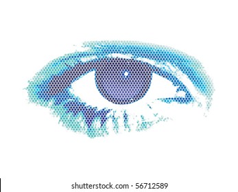 abstract digital eye vector illustration