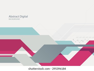 abstract digital flat geometric technology background
