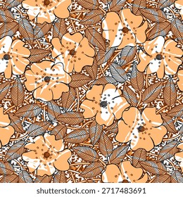 Abstract digital flower design with vibrant colors and flowing shapes, perfect for fabric printing, fashion textiles, home décor, seamless patterns, and modern creative surface designs.