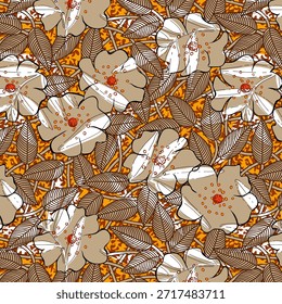 Abstractas diseño de flores digitales con colores vibrantes y Formas fluidas, perfecto para la impresión de telas, textiles de moda, decoración del hogar, patrones sin costuras y diseños de superficies creativas modernas.