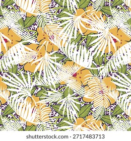 Abstractas diseño de flores digitales con colores vibrantes y Formas fluidas, perfecto para la impresión de telas, textiles de moda, decoración del hogar, patrones sin costuras y diseños de superficies creativas modernas.