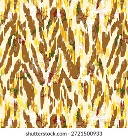 Abstraktes digitales Blumendesign mit lebendigen Blütenblättern und fließenden Formen, ideal für Stoffdruck, Modetextilien, Tapeten und nahtlose Oberflächenmuster-Anwendungen weltweit.