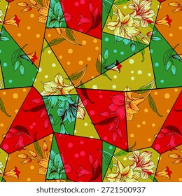 Abstractas diseño de flores digitales con pétalos vibrantes y formas fluidas, ideal para la impresión de telas, textiles de moda, Fondos de pantalla y aplicaciones de patrones de superficie sin costuras en todo el mundo.
