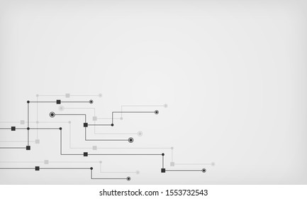 Abstract digital geometric background with connecting lines and dots. High-tech global network connection concept. Modern banner design. 