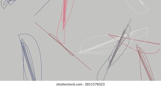 abstract digital geometric lines intertwining in shades of gray white and red creating a modern dynamic visual design suitable for technology art and background use