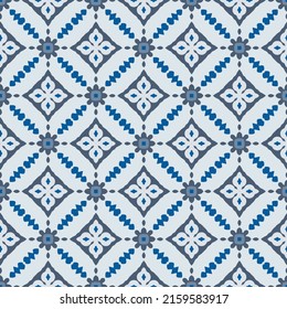 Abstract digital geometric pattern, combination of blue and grey. Seamless vector for web design, fabric printing, wrapping paper, postcards, banners, wallpapers.