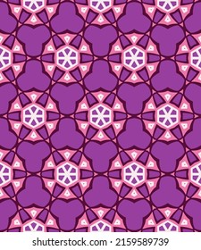 Abstract digital geometric pattern in lilac and pink colors. Seamless vector for web design, fabric printing, wrapping paper, postcards, banners, wallpapers.