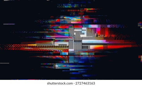 Abstractas fondo digital Glitch con ruido de píxeles