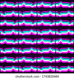 Abstract digital glitch graphic. Seamless pattern. Vector illustration for web design or print.