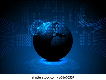 Abstract digital global technology vector design some Elements of this image furnished by NASA